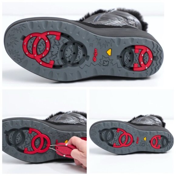 Pajar NEW Veronica Winter Boot Icegrippers Key Zip Faux Fur Waterproof Black 6.5 - Picture 5 of 16